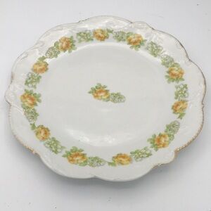 Vintage Limoges‎ Coronet 12" Round Platter with Yellow Roses